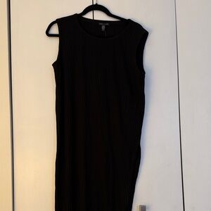 Eileen Fisher Black Dress with slit. NWT never been worn.